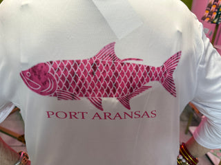 Port Aransas Tarpon Shirt - Pink