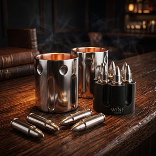 2 Metal Ice Cups Bullet Chillers By Whiskey Stones Bullets Stainless Steel With Revo