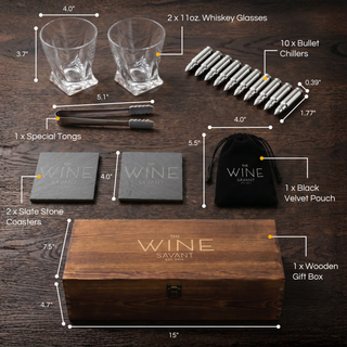 Luxurious Whiskey Bar Gift Set Premium Barware Gift Elegant Drinkware Collection
