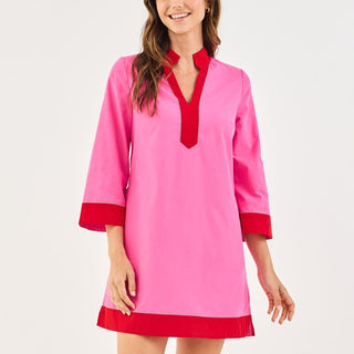 Brenda Dress in Pink / Red