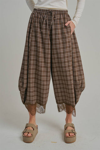 Autumn Muse Plaid Balloon Pants