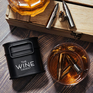 Whiskey Stones Ammunition Box Bullets Stainless Steel Set Of 6 1 75in Bullet Chillers The Wine Savan