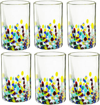 Hand Blown Mexican Drinking Glasses And Pitcher Premium Barware Gift