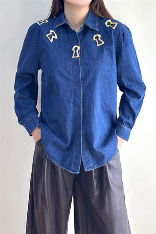 Unlocked Denim Blouse