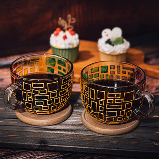 Renaissance Stained Glass Coffee Cup Mug Set Of 2 By Festive Colorful Coffee Cups St