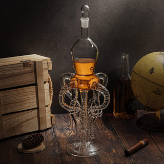 Tall Octopus Whiskey And Wine Decanter 500ML 16 5 H By Extraordinary Detail Kraken S