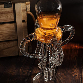 Tall Octopus Whiskey And Wine Decanter 500ML 16 5 H By Extraordinary Detail Kraken S