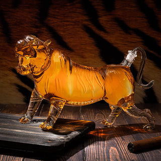 Tiger Decanter 1000ML 11l Whiskey And Wine Decanter By 7h Tiger Glass Decanter For W
