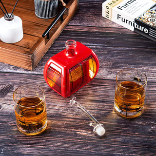 Gondola Wine Whiskey Decanter 34 Oz Two 10 Oz Chairlift Glasses Alaska Gifts Skiier