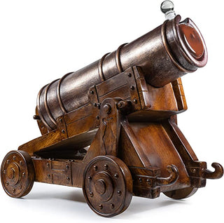 Cannon Wine Whiskey Decanter Set With Cannon Ball Whiskey Chillers 21 L By