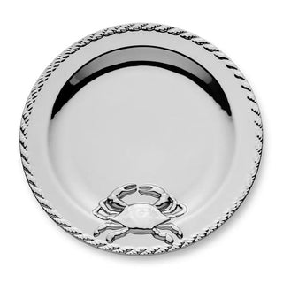 Silver Plated Crab Round Platter 13in