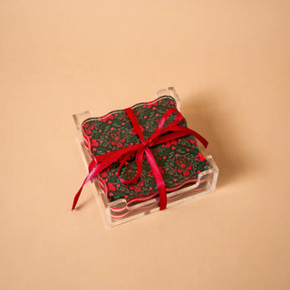 A Merry Moment Table Talk Acrylic Coaster Set