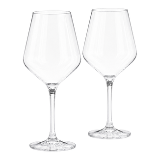 Unbreakable Stemmed Wine Glasses Tritan Acrylic Set Of 2 European Style Crystal Drinkware 18OZ