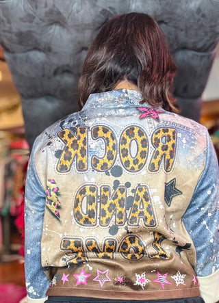 Yolly Italy Denim Print Fusion Jacket