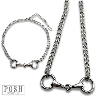 Equestrian snaffle choker necklace