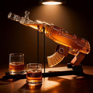 Gifts For Men Dad Guns Whiskey Decanter Set For Men Gun Decanter Detachable Magazine 2 Bullet Shot G