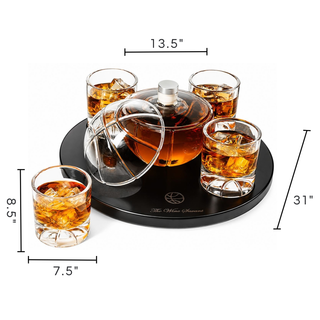 Basketball Decanter Set Premium Barware Gift Elegant Drinkware Collection