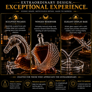 Pegasus Crystal Decanter For Wine Whiskey By 12 Tall For Spirits Whiskey Scotch Bour