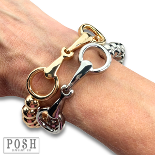Equestrian charm beaded bracelet
