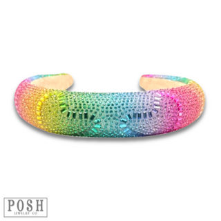 Rainbow rhinestone headband