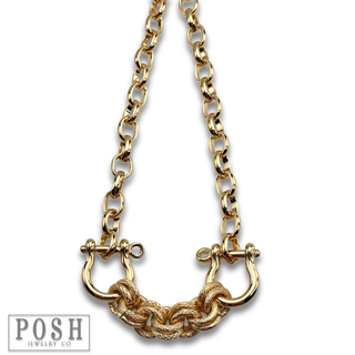 Equestrian chunky charm necklace