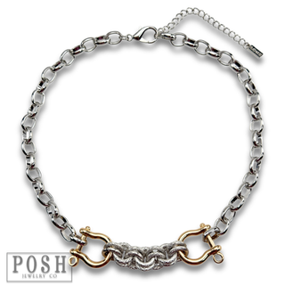 Equestrian chunky charm necklace