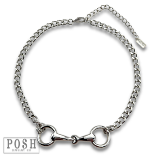 Equestrian snaffle choker necklace