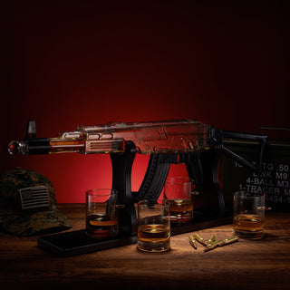 Gun Whiskey Decanter Set Limited Edition Silencer Stopper 710 Ml 4 10 5OZ Bullet Glasses Unique Gift