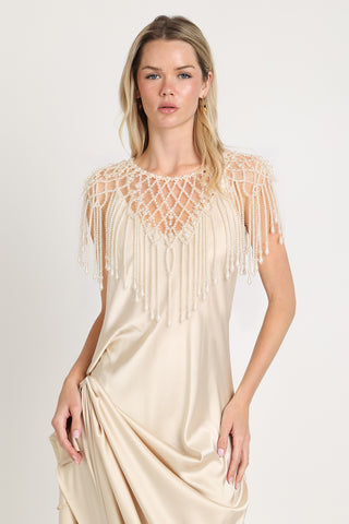 Grand Pearl Drape Collar