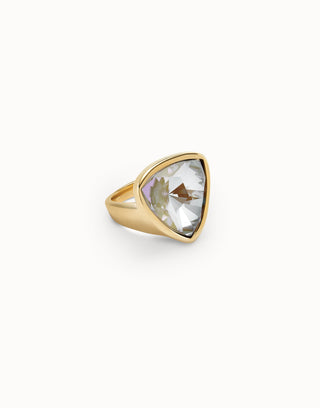 Ser Camaleonica - Large Triangular Ring with Crystals