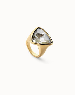 Ser Camaleonica - Large Triangular Ring with Crystals