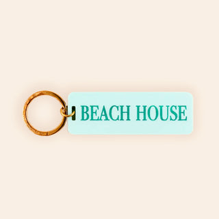 Beach House Rectangle Keychain