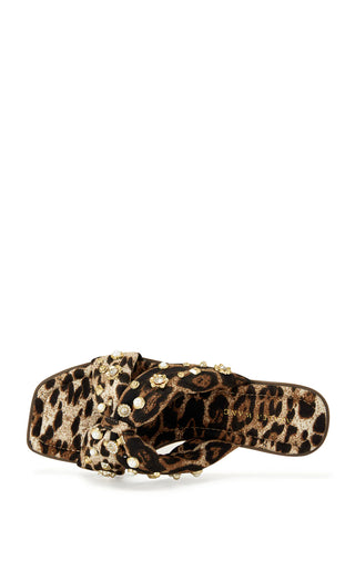 Ramsey Leopard Statement Flat Sandals