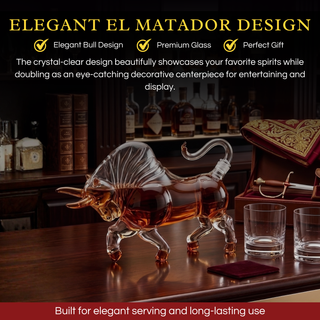 Bull Decanter Premium Barware Gift Elegant Drinkware Collection