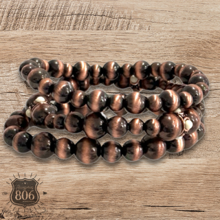 Western burnished bead bracelet set