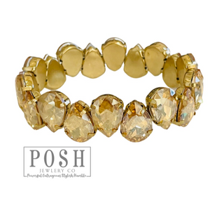 Rhinestone teardrop bracelet - LC