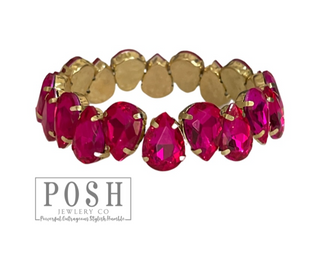 Rhinestone teardrop bracelet - LC