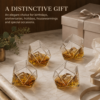 Set Of 4 Diamond Whiskey Wine Glasses 10OZ Wine Whiskey Water Diamond Shaped Diamonds Collection Spa