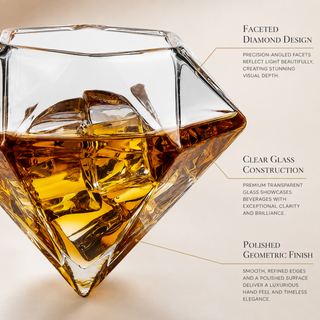 Diamond Glasses Premium Barware Gift Elegant Drinkware Collection