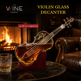 Glass Violin Decanter Premium Barware Gift Elegant Drinkware Collection
