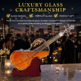 Glass Violin Decanter Premium Barware Gift Elegant Drinkware Collection