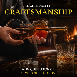 Glass Violin Decanter Premium Barware Gift Elegant Drinkware Collection