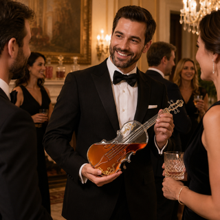 Glass Violin Decanter Premium Barware Gift Elegant Drinkware Collection
