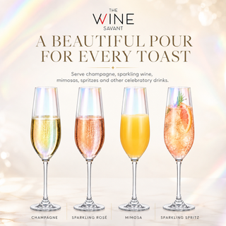 Iridescent Champagne Glasses Premium Barware Gift Elegant Drinkware Collection
