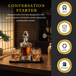 European Style Whiskey And Wine Decanter Premium Barware Gift