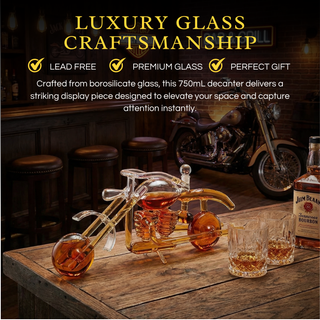 Motorcycle Whiskey Decanter Premium Barware Gift Elegant Drinkware Collection