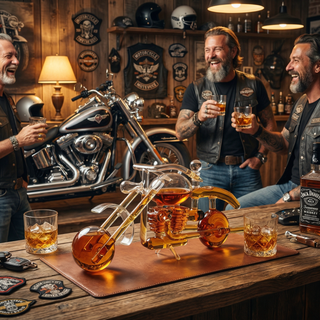 Motorcycle Whiskey Decanter Premium Barware Gift Elegant Drinkware Collection
