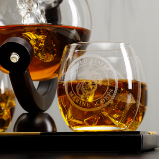 Marine Whiskey Decanter Set Premium Barware Gift Elegant Drinkware Collection