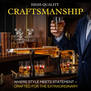 Rifle Whiskey Decanter Premium Barware Gift Elegant Drinkware Collection