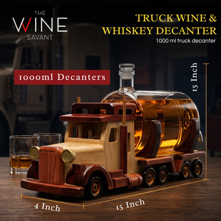 Truck Trucker Whiskey Decanter For Bourbon Scotch Or Whiskey Fathers Gift 1000ML 18l By The Wine Sav